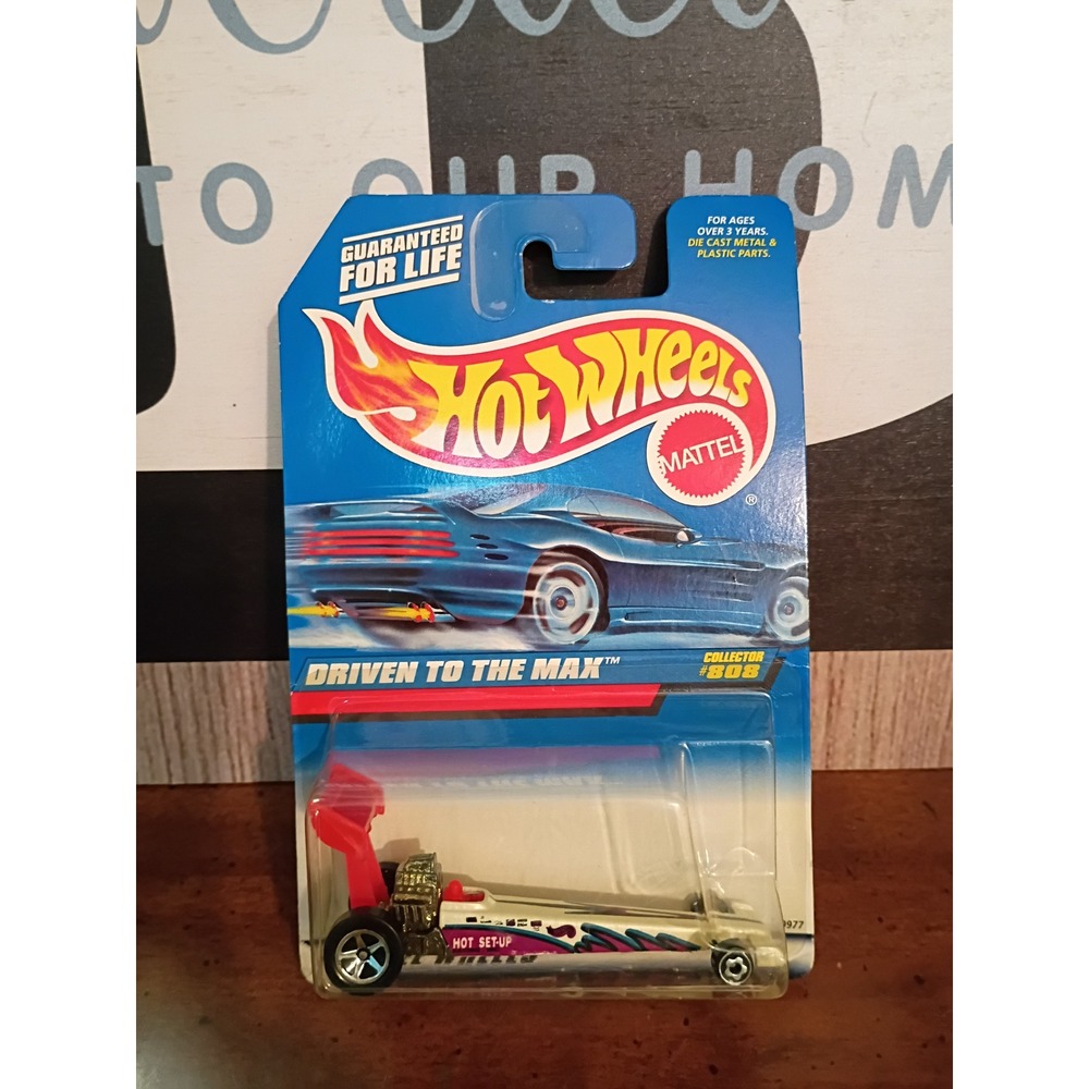 Hot Wheels Driven to the Max Collector 808 White Dragster 1997 Vintage Mattel